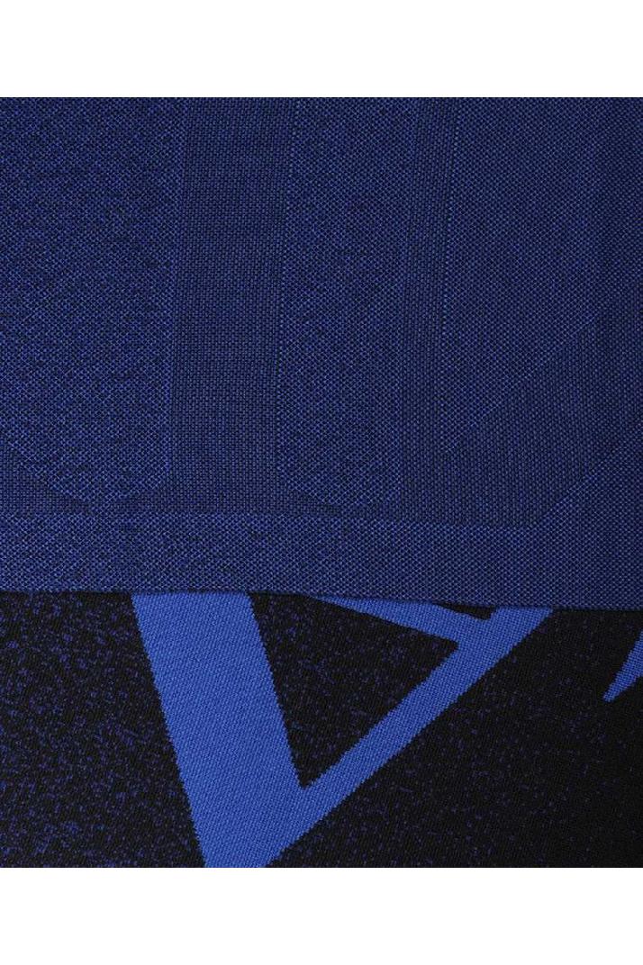 Lanvin랑방 여성 스카프 Lanvin 6L3018 U7141 INTARSIA-KNIT LOGO Scarf - Blue