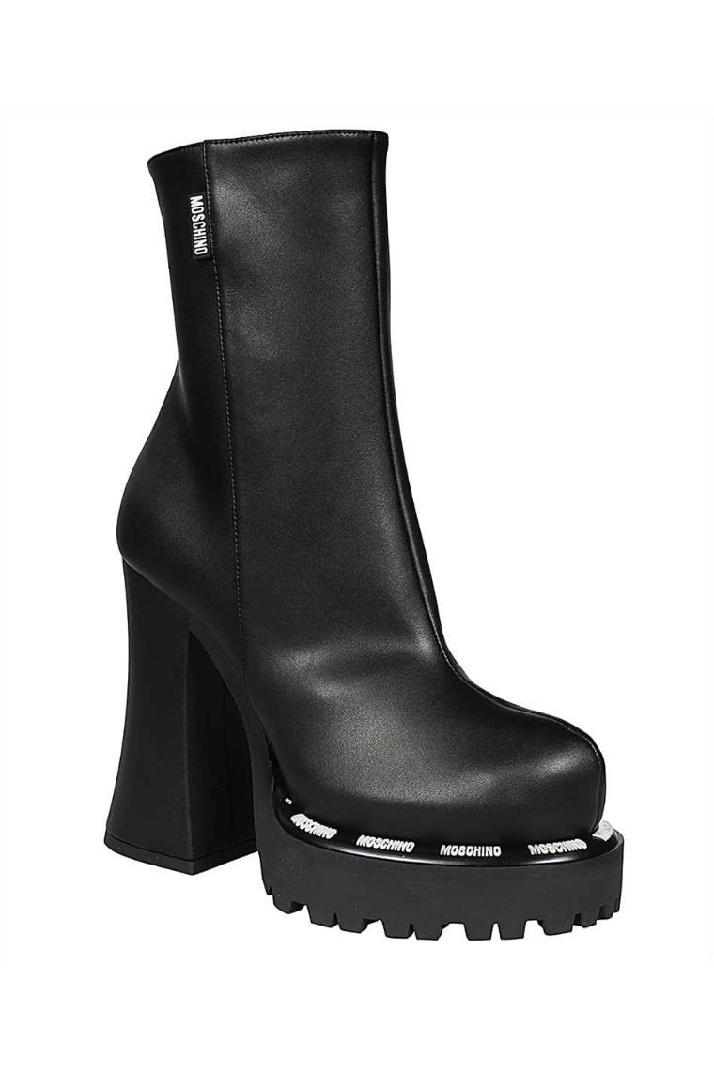 Moschino모스키노 여성 부츠 Moschino MA2108CG1HM3 MOSCHINO LABEL HIGH-HEELED Boots - Black