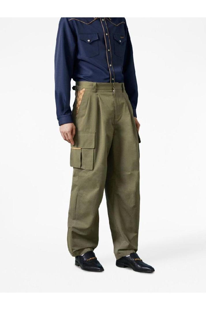 GUCCI구찌 남성 바지 GG DETAIL CARGO TROUSERS
