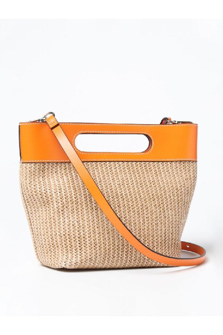 Ganni가니 여성 숄더백 Kraft ganni bag in synthetic raffia and leather
