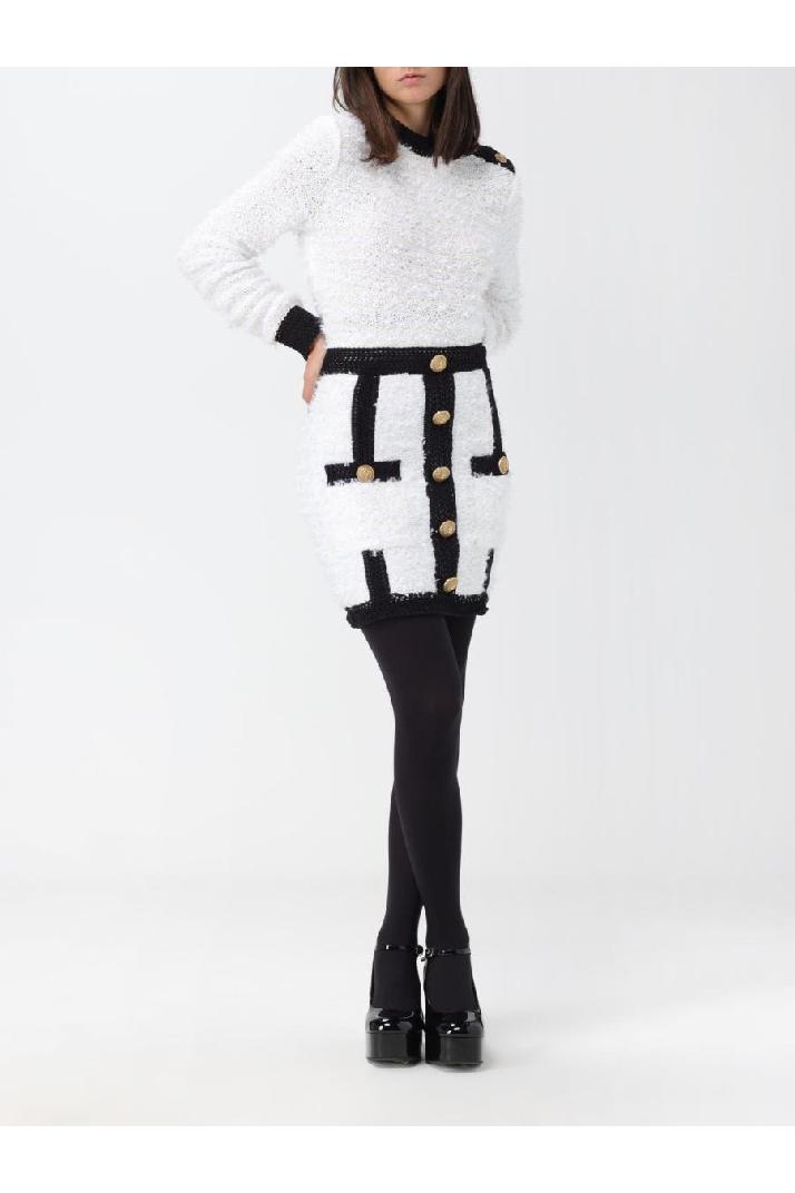 Balmain발망 여성 스커트 Balmain skirt in cotton blend tweed