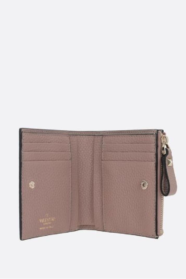 VALENTINO GARAVANI발렌티노 가라바니 여성 지갑 Rockstud grainy leather compact wallet
