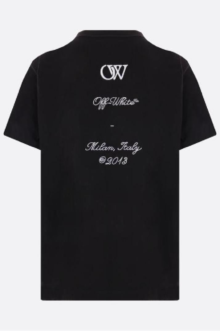 OFF WHITE오프화이트 남성 티셔츠 cotton t-shirt with 23 logo embroidery