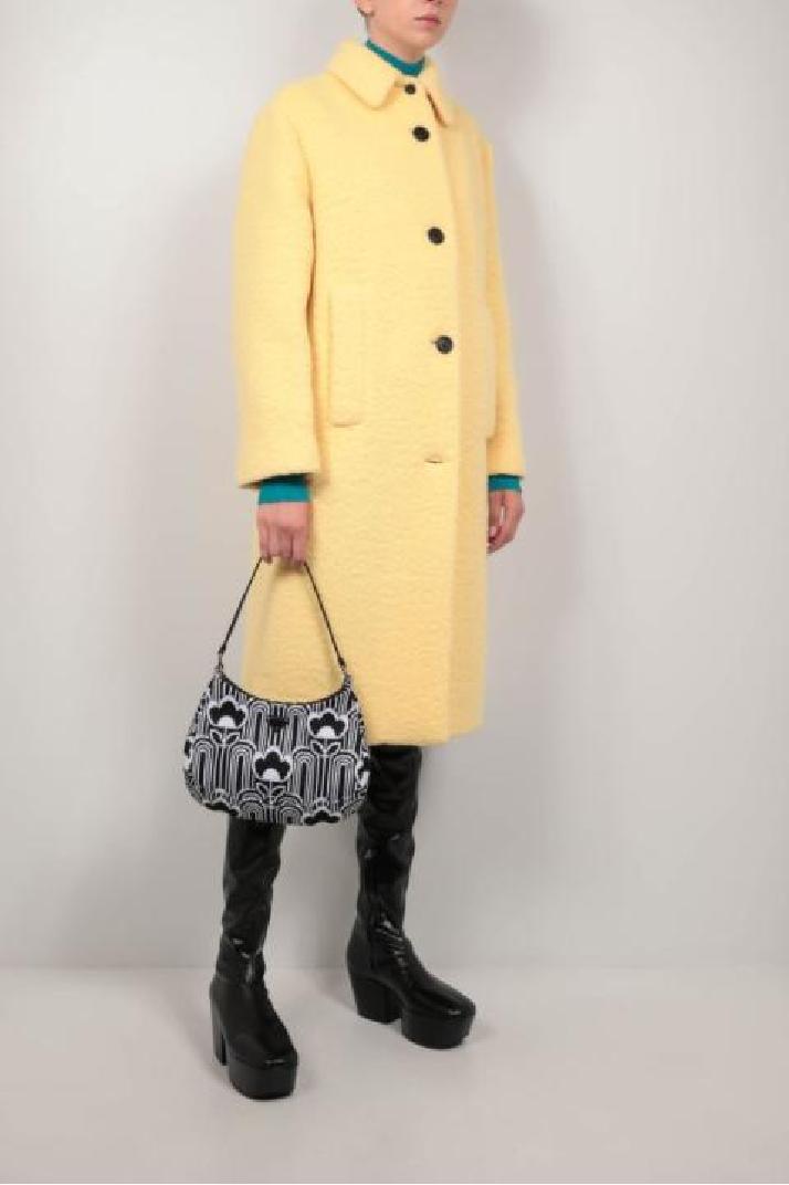 PRADA프라다 여성 코트 single-breasted mohair wool blend coat