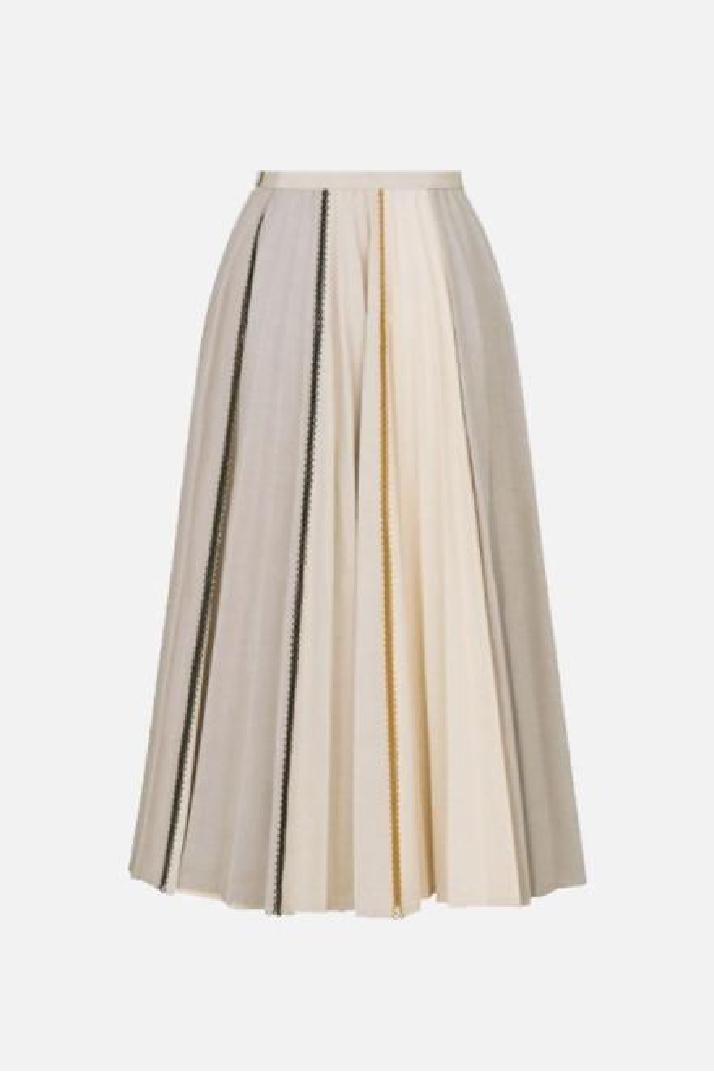 DIOR디올 여성 스커트 embroidered cotton denim pleated skirt