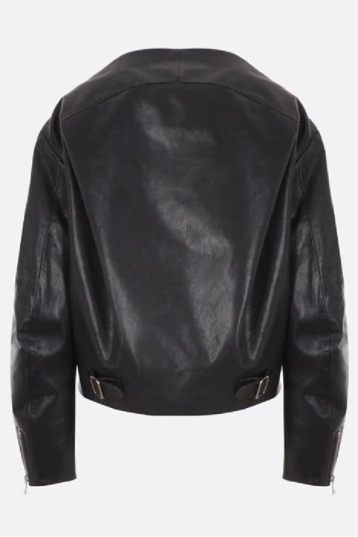 PRADA프라다 여성 레더 자켓 leather cropped jacket