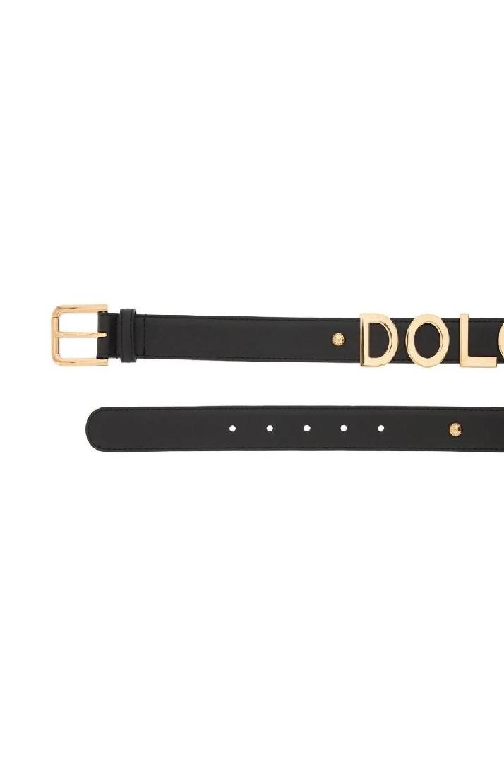 DOLCE &amp; GABBANA돌체앤가바나 여성 벨트 lettering logo leather belt