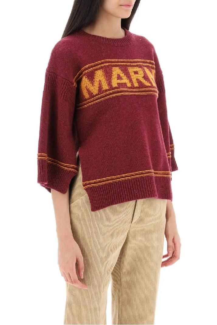 MARNI마르니 여성 스웨터 sweater in jacquard knit with logo