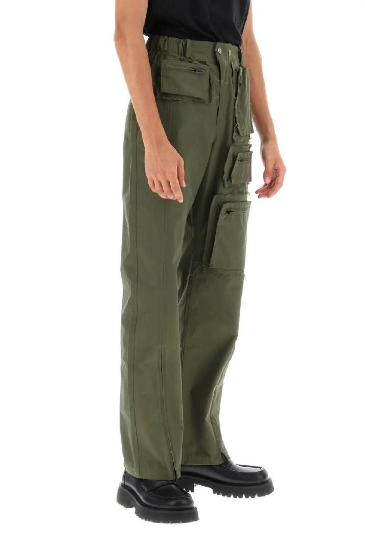 ANDERSSON BELL 남성 바지 cargo pants with raw-cut details