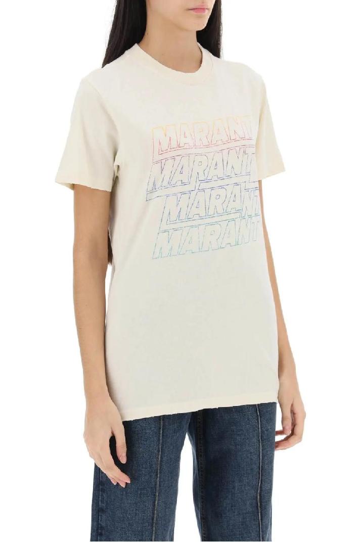 ISABEL MARANT ETOILE이자벨마랑에뚜왈 여성 티셔츠 zoeline t-shirt with logo print