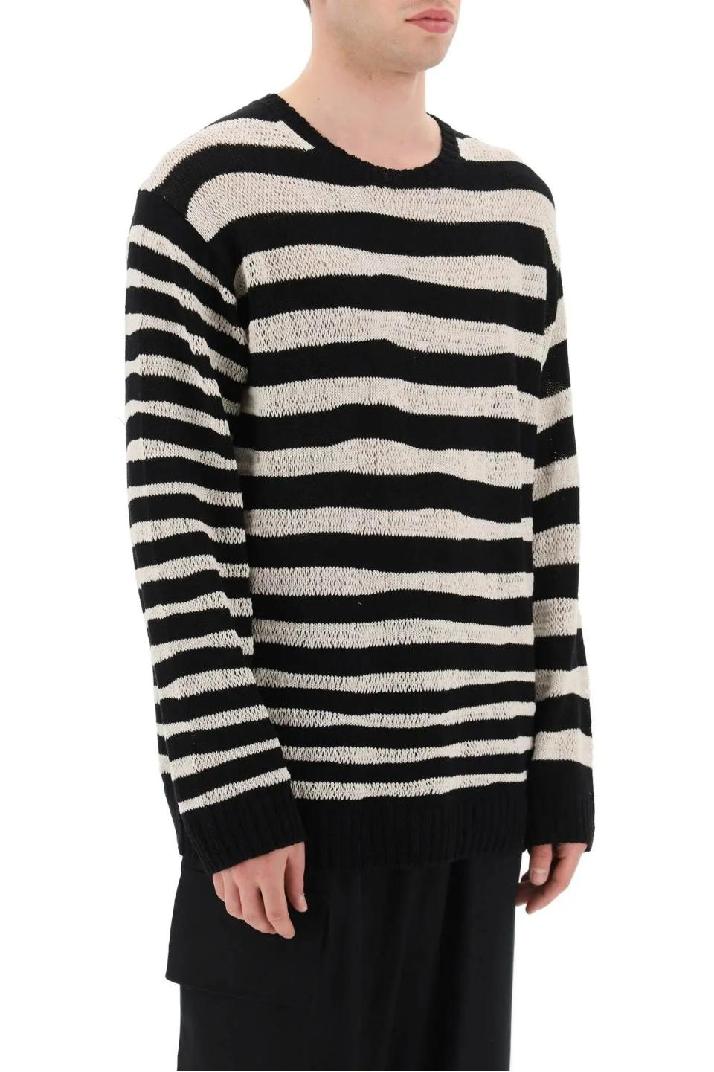 YOHJI YAMAMOTO요지야마모토 남성 스웨터 striped pure cotton sweater