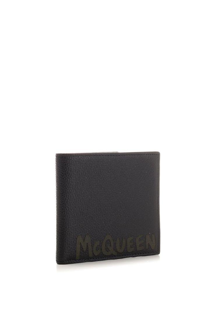 Alexander Mcqueen알렉산더맥퀸 남성 지갑 Grained leather wallet with logo