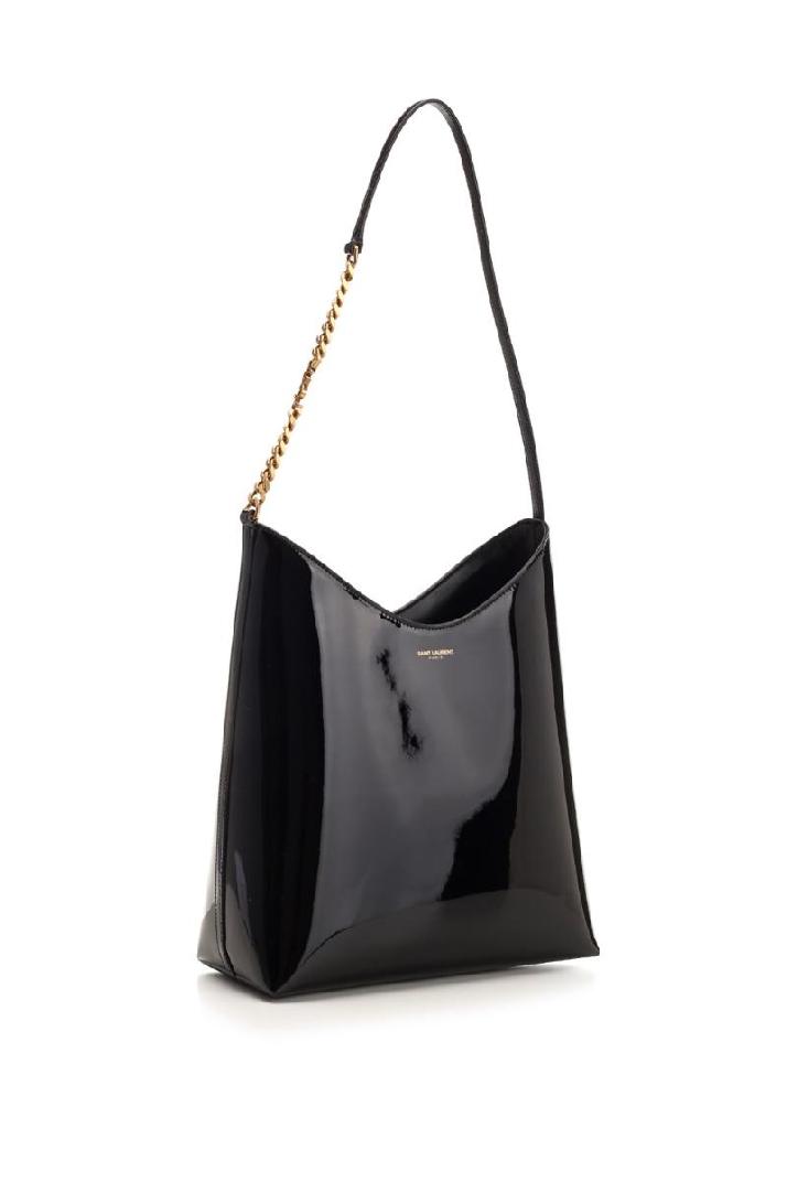 Saint Laurent생로랑 여성 숄더백 Black patent hobo bag