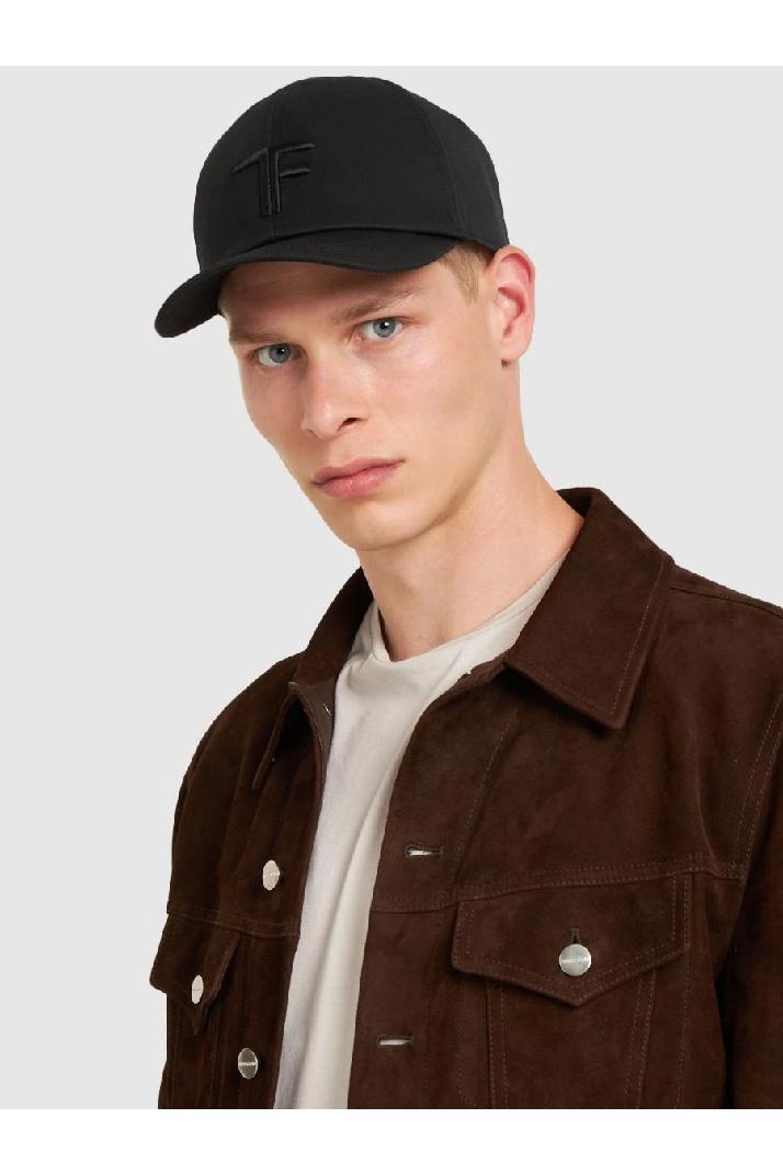 Tom Ford톰포드 남성 모자 Canvas &amp; smooth leather cap