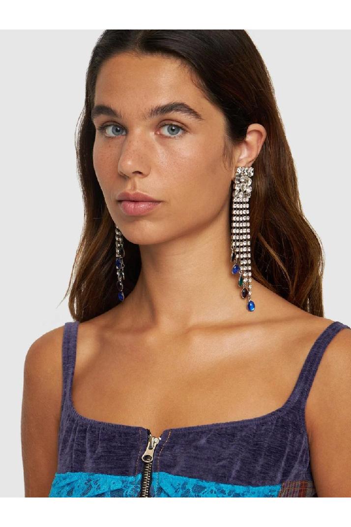 Alessandra Rich알레산드라 리치 여성 귀걸이 Square earrings w/ fringe
