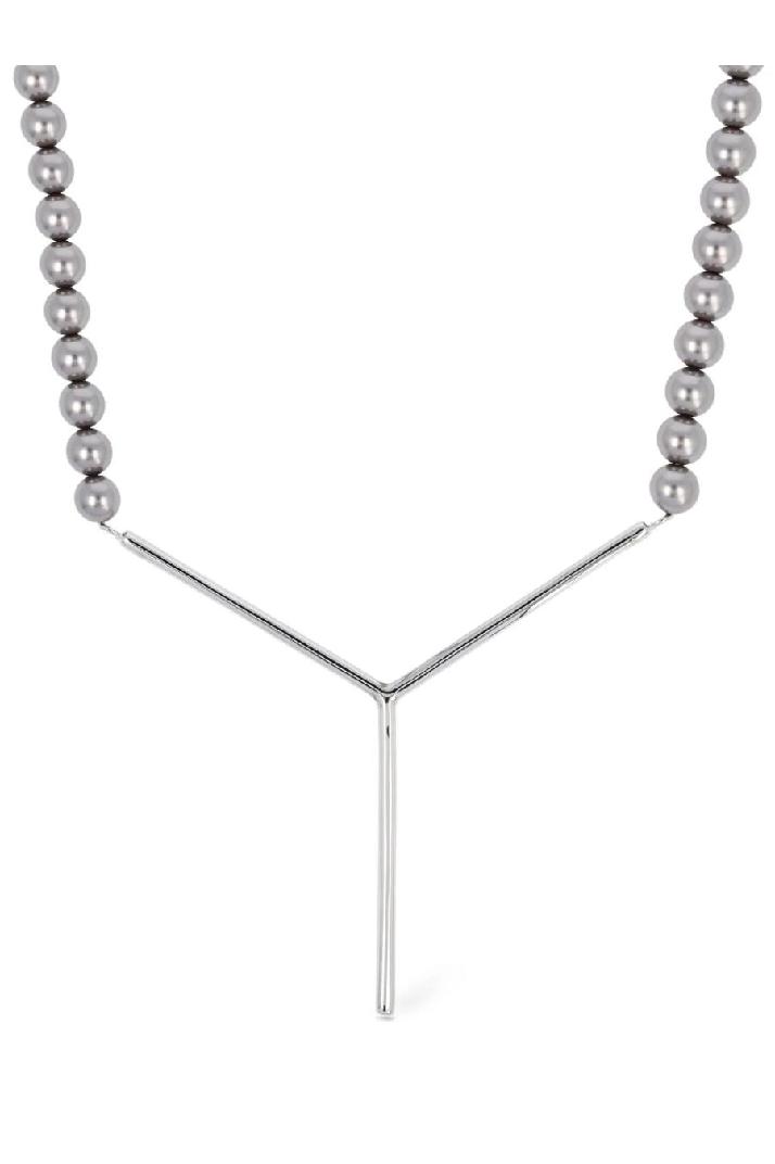 Y/PROJECTY프로젝트 남성 목걸이 Maxi Y faux pearl collar necklace