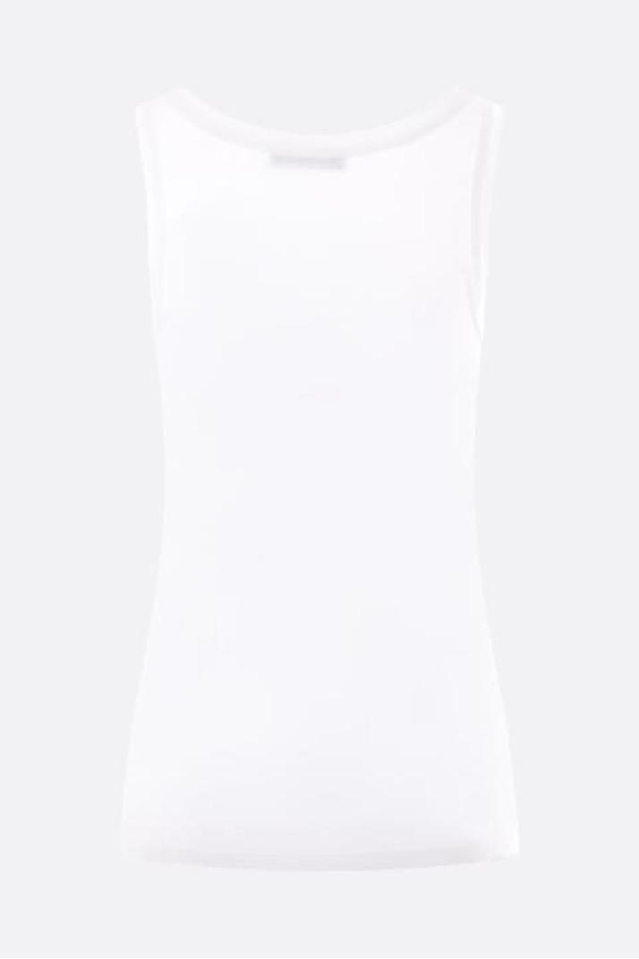PRADA프라다 여성 티셔츠 ribbed cotton tank top with eyelets and Triangle logo plate