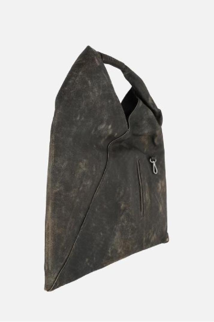 MM6엠엠식스 여성 숄더백 Japanese medium distressed leather handbag