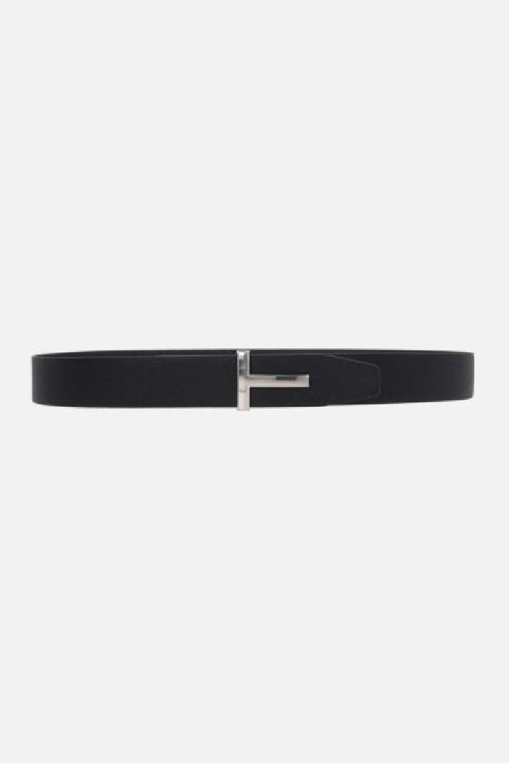 TOM FORD톰포드 남성 벨트 T Icon grainy leather reversible belt