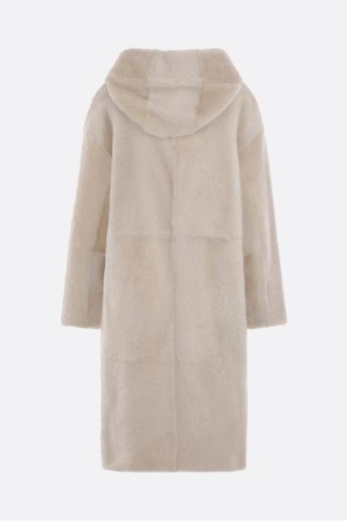 YVES SALOMON이브살로몬 여성 자켓 shearling hooded coat