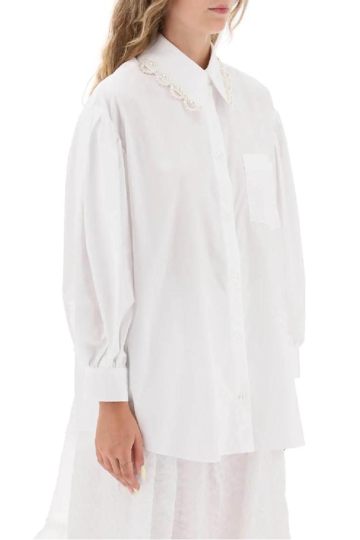 SIMONE ROCHA시몬로샤 여성 셔츠 블라우스 puff sleeve shirt with embellishment