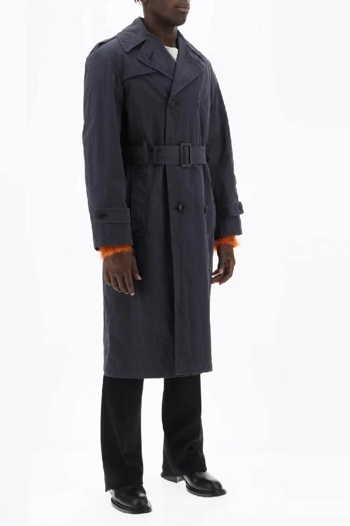 MAISON MARGIELA메종 마르지엘라 남성 트렌치코트 double-breasted trench coat in cotton