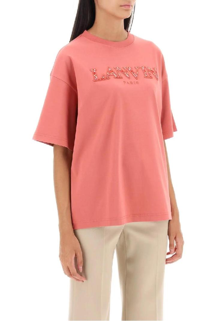 LANVIN랑방 여성 티셔츠 curb logo oversized t-shirt