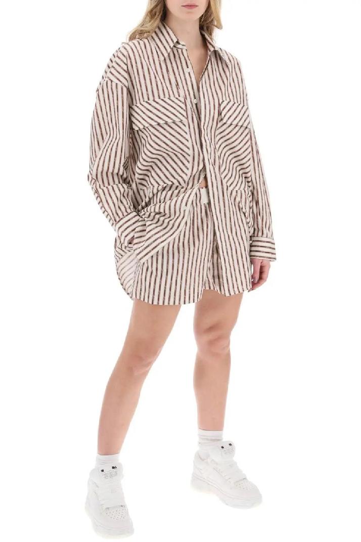 AMIRI아미리 여성 숏팬츠 striped pajama shorts