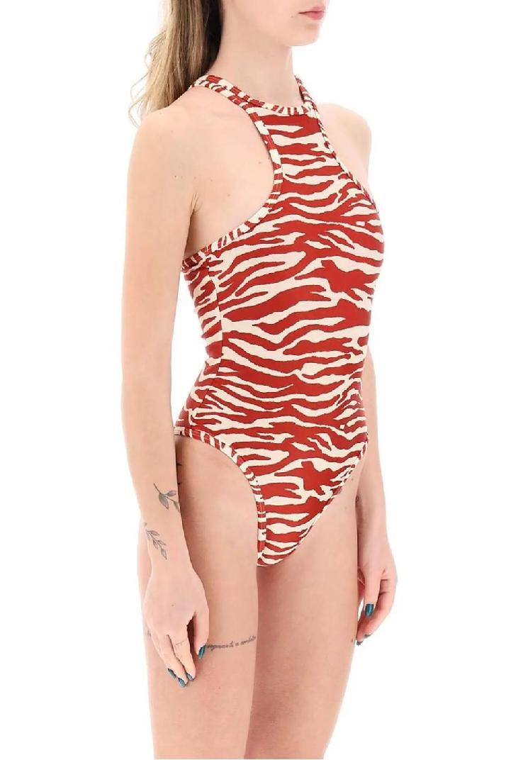 THE ATTICO아티코 여성 수영복 one-piece animal print swimsuit