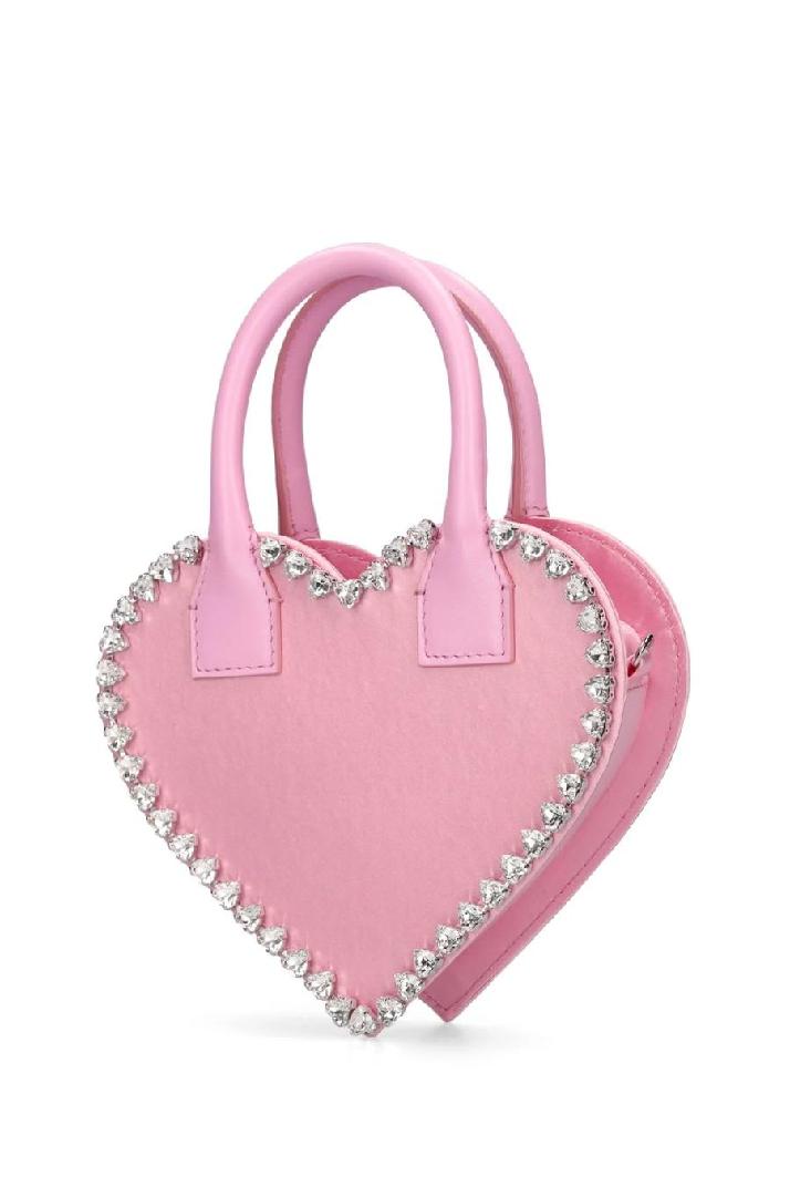Mach &amp; Mach 여성 탑핸들백 Small Audrey heart satin top handle bag