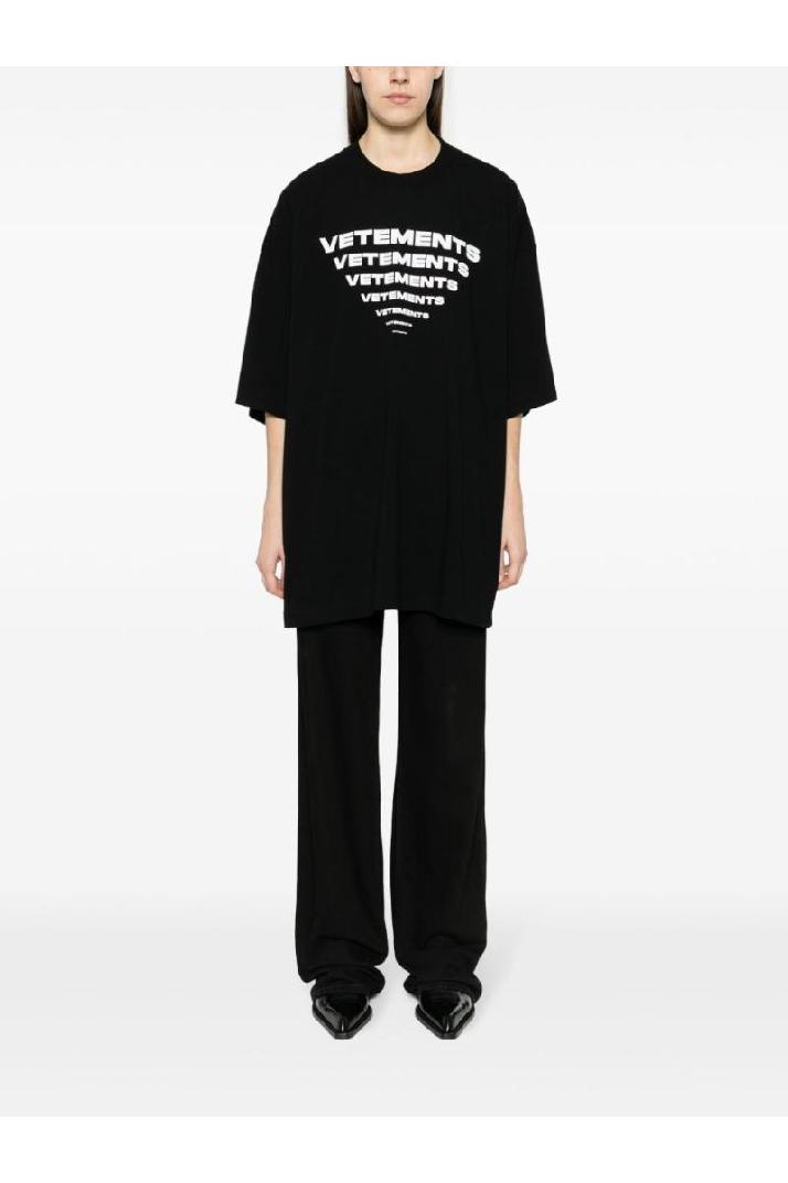 VETEMENTS베트멍 여성 티셔츠 LOGO COTTON T-SHIRT
