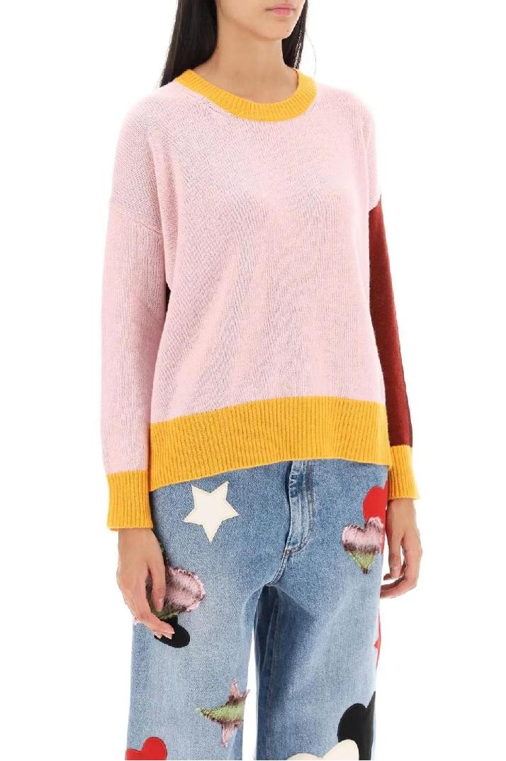 MARNI마르니 여성 스웨터 colorblocked cashmere sweater