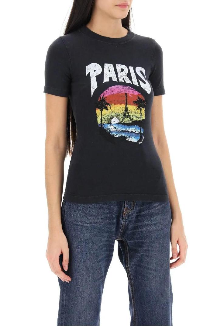 BALENCIAGA발렌시아가 여성 티셔츠 paris tropical t-shirt
