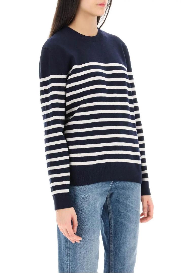 A.P.C.아페쎄 여성 스웨터 &#039;phoebe&#039; striped cashmere and cotton sweater