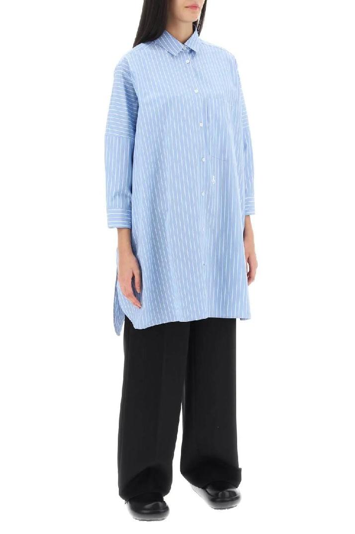 JIL SANDER질샌더 여성 셔츠 블라우스 maxi shirt in striped poplin