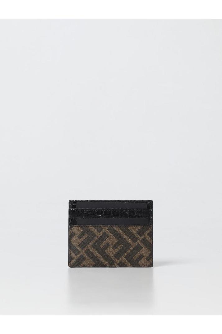Fendi펜디 남성 지갑 Fendi ff diagonal coated cotton and leather credit card holder