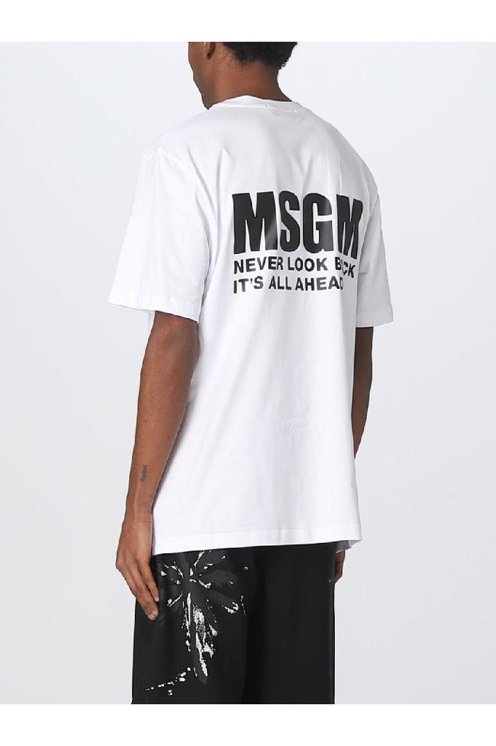 MsgmMSGM 남성 티셔츠 Msgm cotton t-shirt