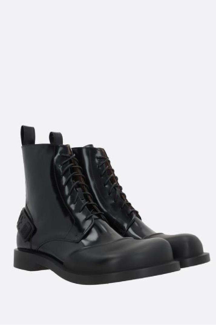 LOEWE로에베 남성 부츠 Campo brushed leather and rubber lace-up booties