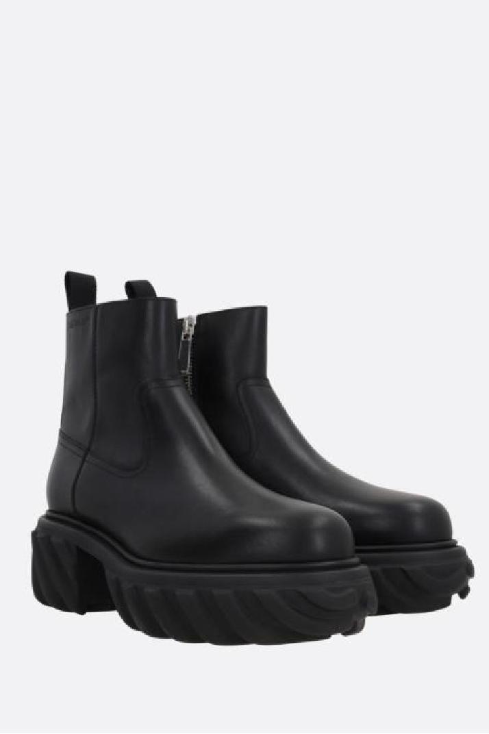 OFF WHITE오프화이트 남성 부츠 Exploration Motor smooth leather ankle boots