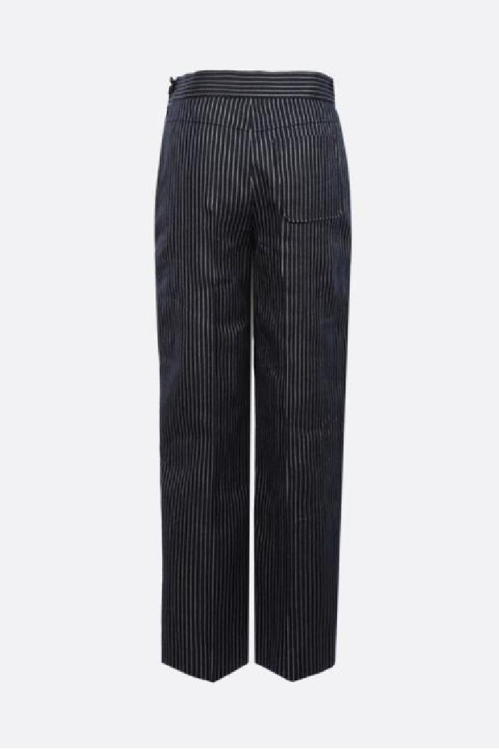 DIOR디올 여성 크롭 팬츠 striped cotton silk blend cropped pants