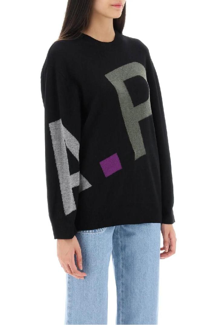 A.P.C.아페쎄 여성 스웨터 sweater in virgin wool with logo pattern