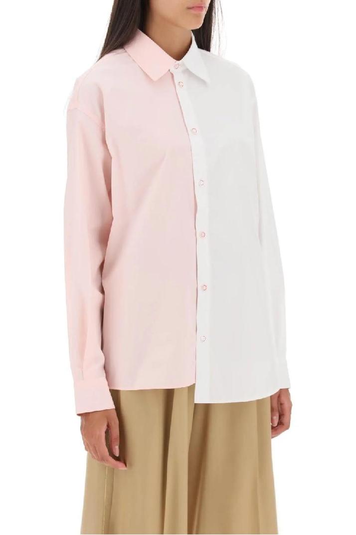 MARNI마르니 여성 셔츠 블라우스 asymmetrical two-tone shirt