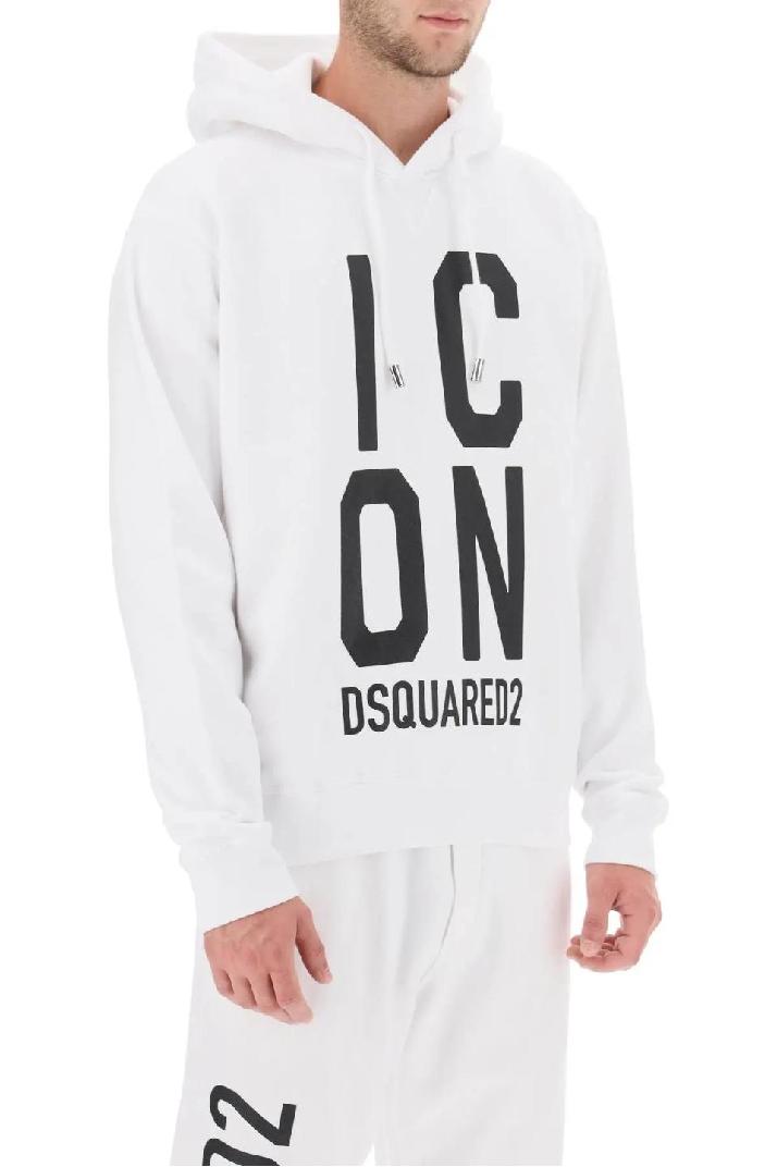 DSQUARED2디스퀘어드 2 남성 맨투맨 후드 &#039;icon squared&#039; cool fit hoodie with logo print