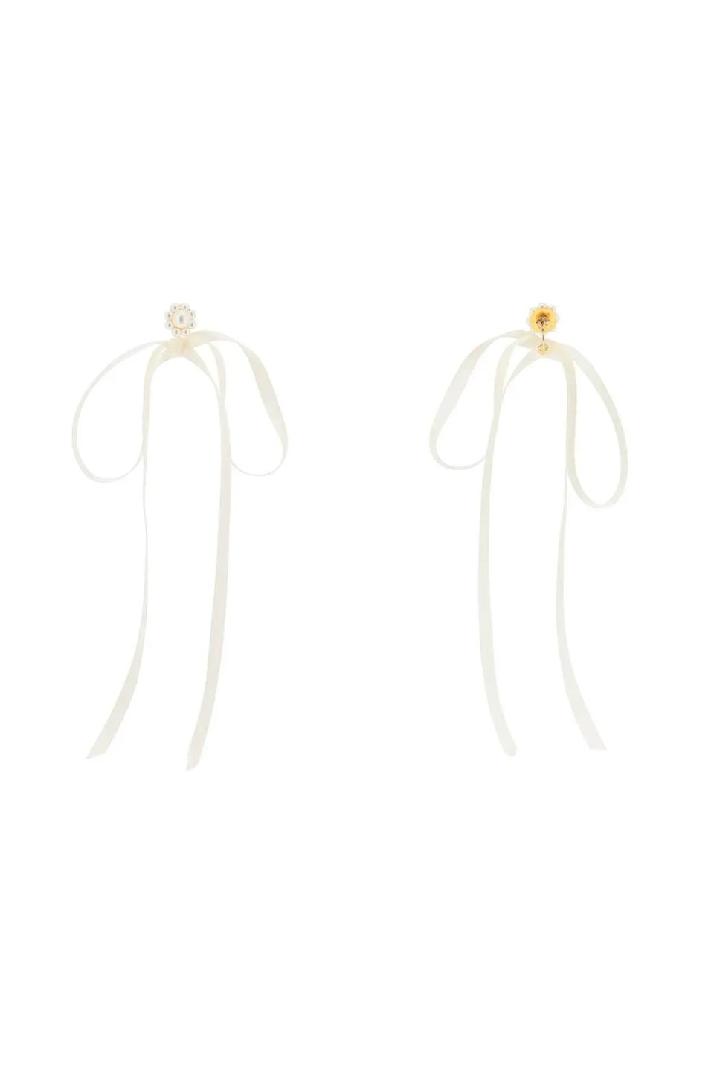 SIMONE ROCHA시몬로샤 여성 귀걸이 button pearl earrings with bow detail.