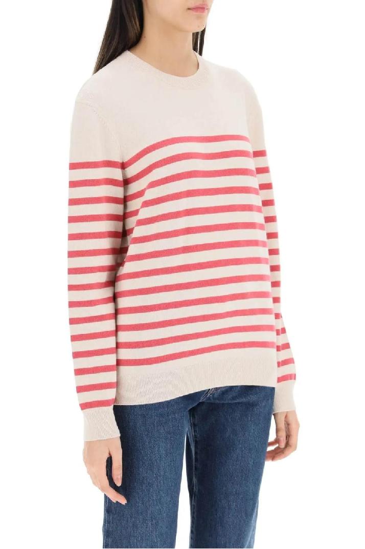 A.P.C.아페쎄 여성 스웨터 &#039;phoebe&#039; striped cashmere and cotton sweater