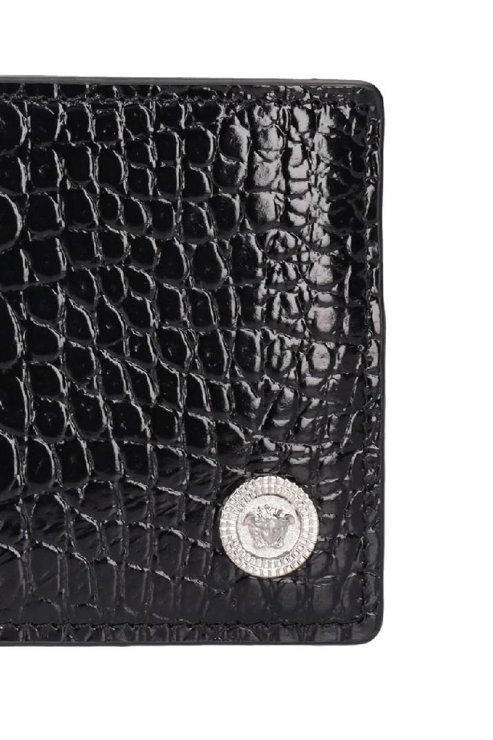 Versace베르사체 남성 카드지갑 Croc embossed leather wallet