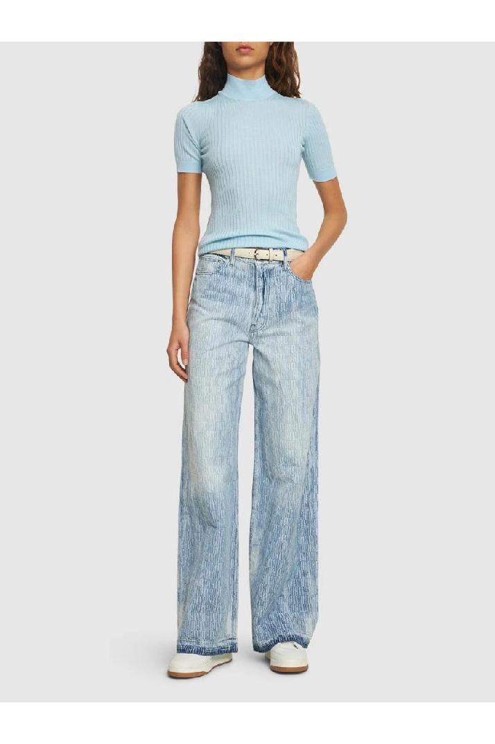 Amiri아미리 여성 청바지 Logo high rise wide denim jeans