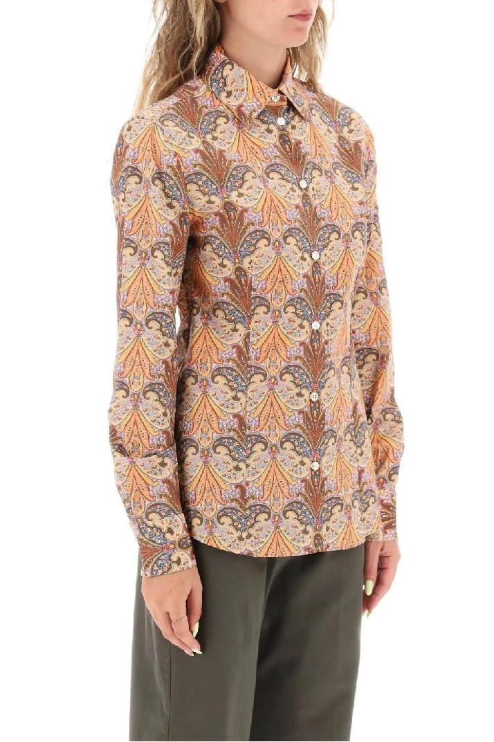 ETRO에트로 여성 셔츠 블라우스 slim fit shirt with paisley pattern