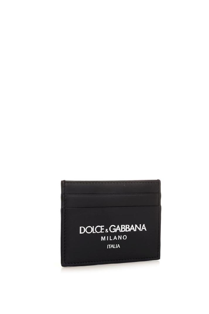 Dolce &amp; Gabbana돌체앤가바나 남성 지갑 Leather card holder with printed logo
