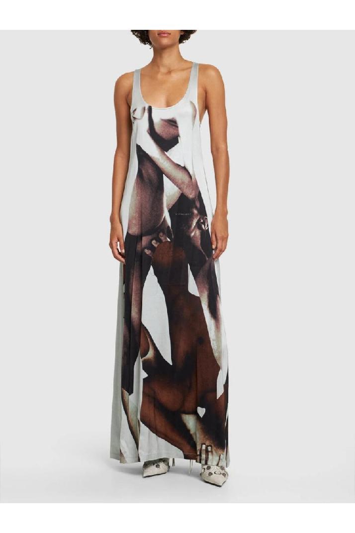 Y/PROJECTY프로젝트 여성 원피스 Sleeveless printed jersey long dress